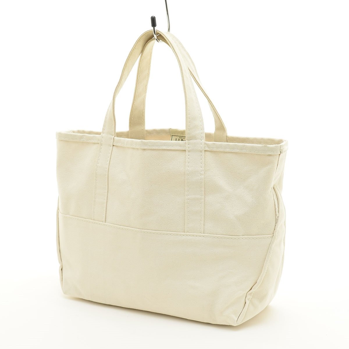 △532045 L.L.Bean エルエルビーン トートバッグ BEAMS別注 DEEP BOTTOM BOAT&TOTE BAG 304143 帆布キャンバス USA/米国製 ホワイト