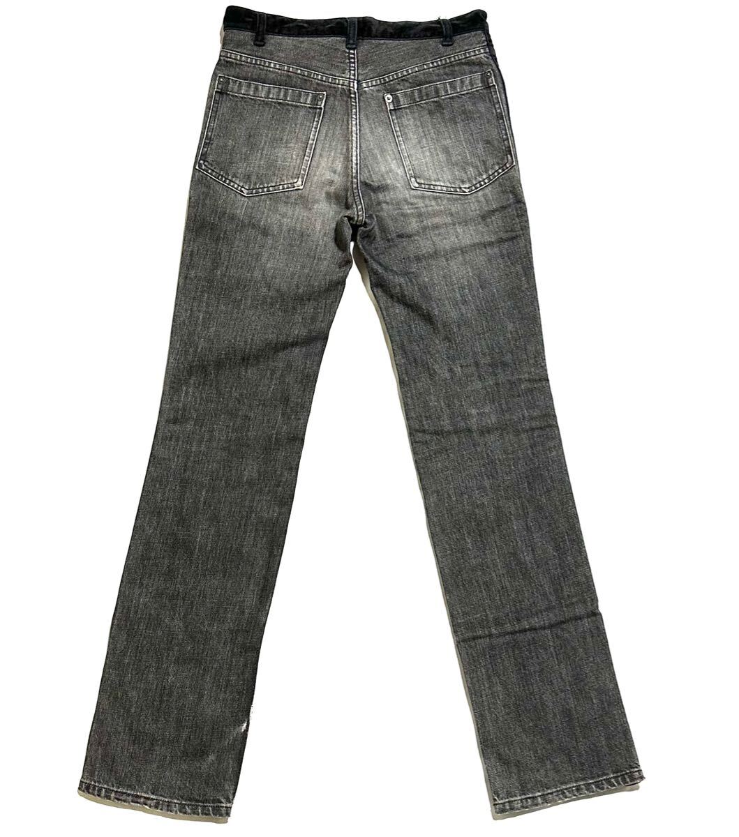 UNDERCOVER アンダーカバー 2002AW 魔女期 ベロア ダメージ加工 クラッシュ クラスト デニムパンツ scab but beautiful T期 02aw archive_画像2