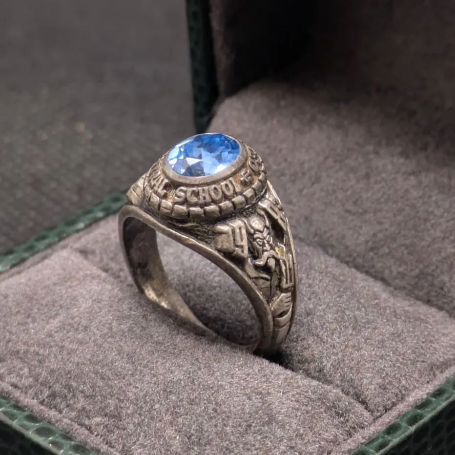LGB社 スターリングシルバー 925 1983年 カレッジリング 14號(hào) 7g スクールリング アクセサリー ヴィンテージ メンズ 指輪 リング 良品