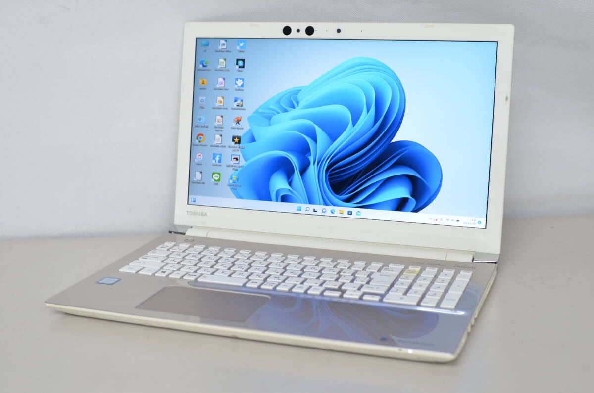 中古良品ノートパソコン 東芝 T75/GG Windows11+office core i7-8550U/新品爆速SSD512GB/メモリ8GB/無線內(nèi)蔵/WEBカメラ/ブルーレイ搭載