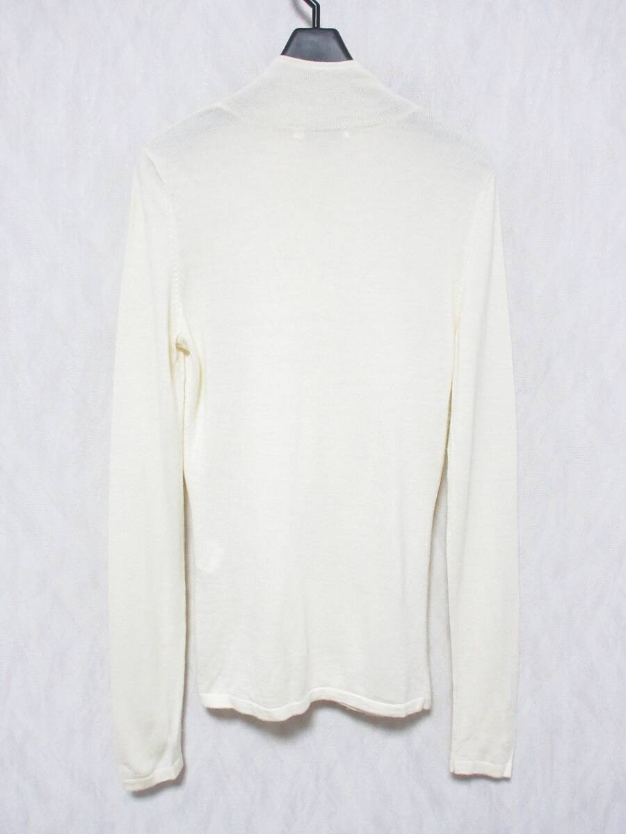 NARACAMICIE ナラカミーチェ ウールブレンド フリル 長袖 ニット レディース M アイボリー　irmri yg6679_画像3