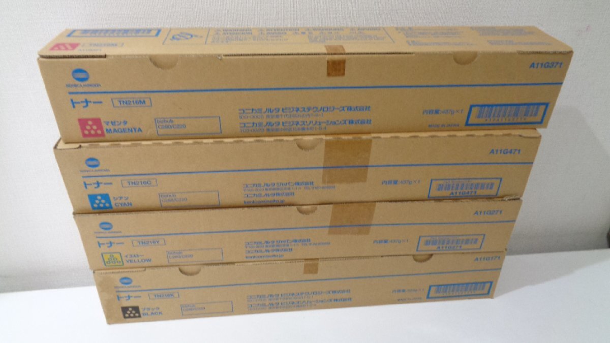コニカミノルタ TN216K純正品未開封 他4色4本 OA機器 コニカミノルタ TN216K純正品未開封 他4色4本 OA機器
