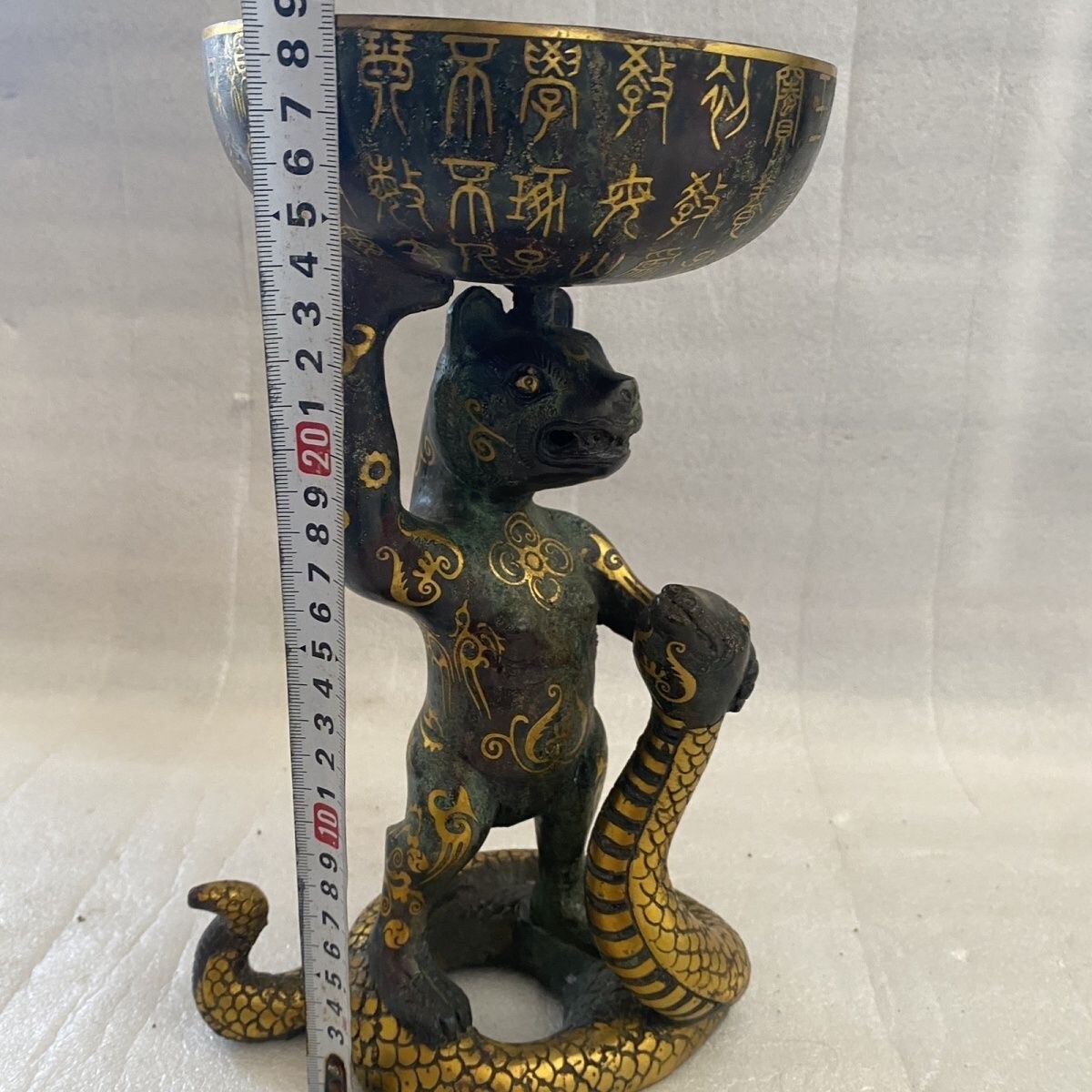 金閣】青銅 龍 置物 旧家蔵出(LB201)|銅製 金閣】青銅 龍 置物 旧家蔵出(LB201)|銅製