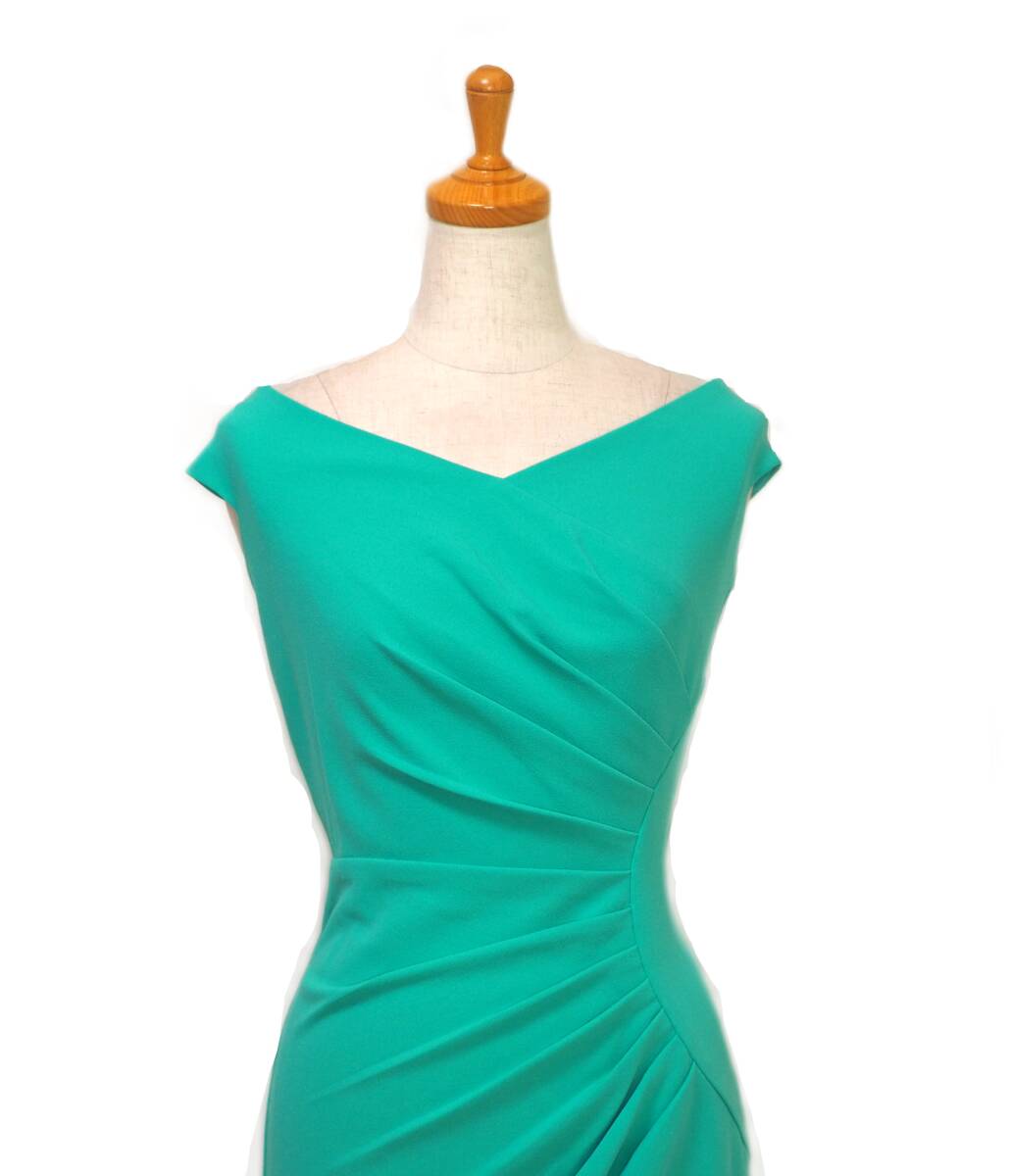 TADASHI SHOJI　タダシショージ　GREEN　ワンピース　「XS 」/ ７－９号程度_画像5