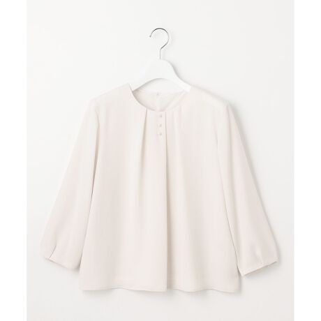 j press★新品 ストレッチジョーゼット カットソー　エクリュ系　定価17930円　オンワード樫山★sizeM