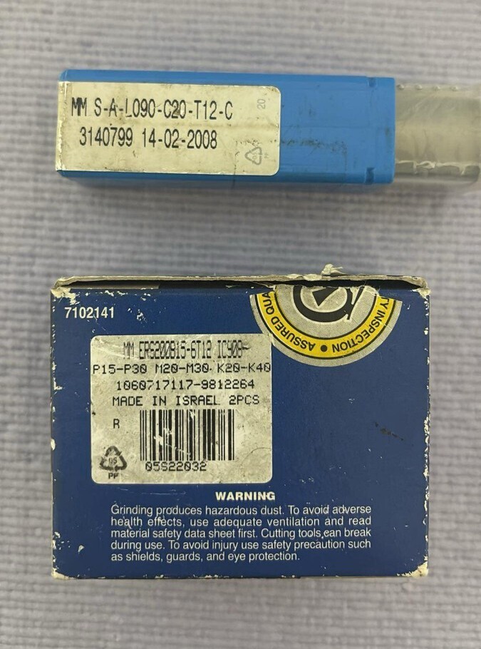 イスカル マルチマスター ホルダー・MM S-A-L090-C20-T12-C・ラフィングヘッド2個付 超硬合金シャンク・ISCAR エンドミル・新品未使用