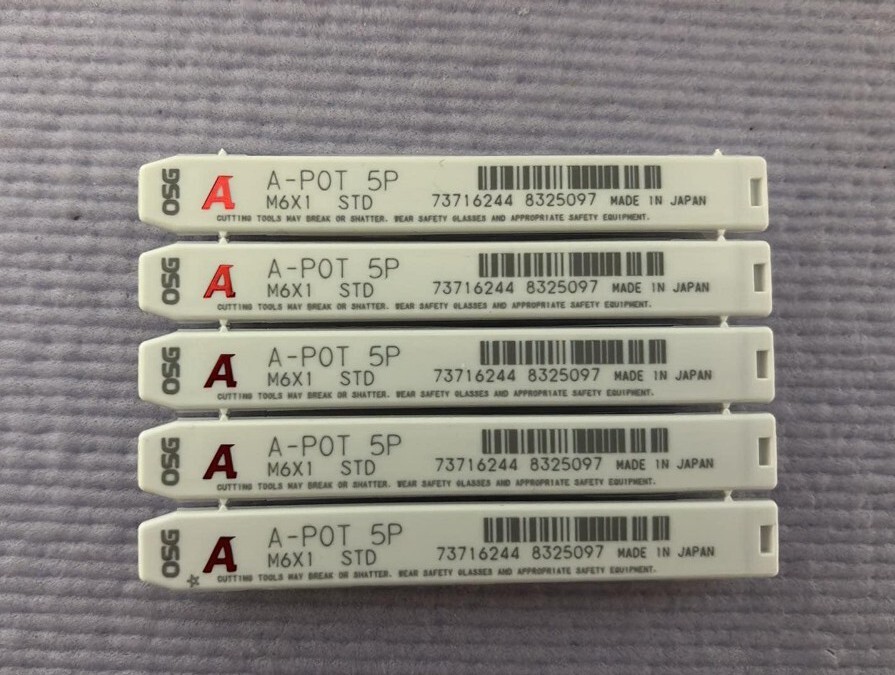 OSG Aタップ A-POT M6x1・5本セット・Nachi ヤマワ 田野井 スパイラル ポイント タップ M6 TICNコート・新品未使用