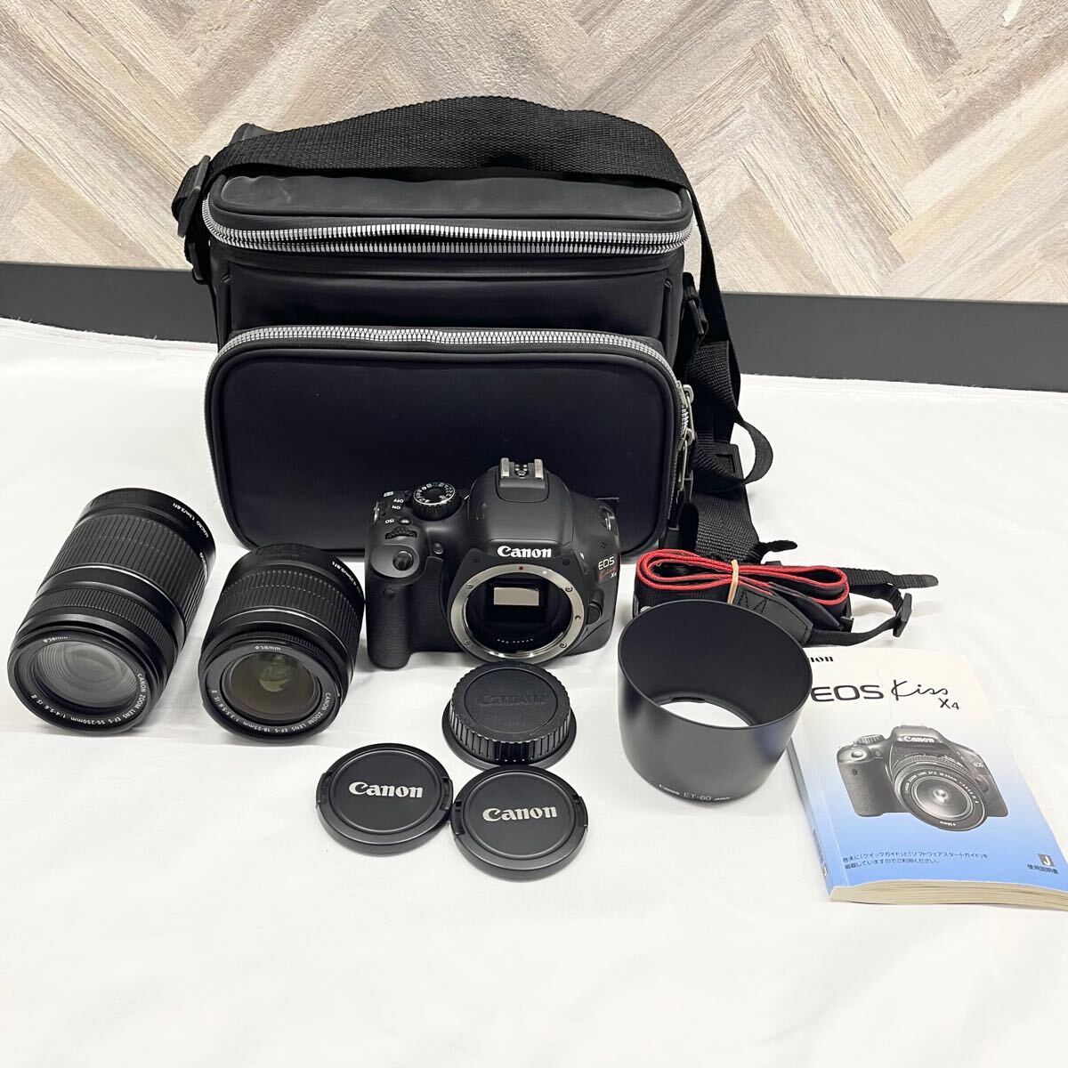 Canon EOS Kiss X4 55-250mmレンズ 付属品セット Canon キャノン EOS Kiss X4 デジタル一眼カメラ レンズ2個