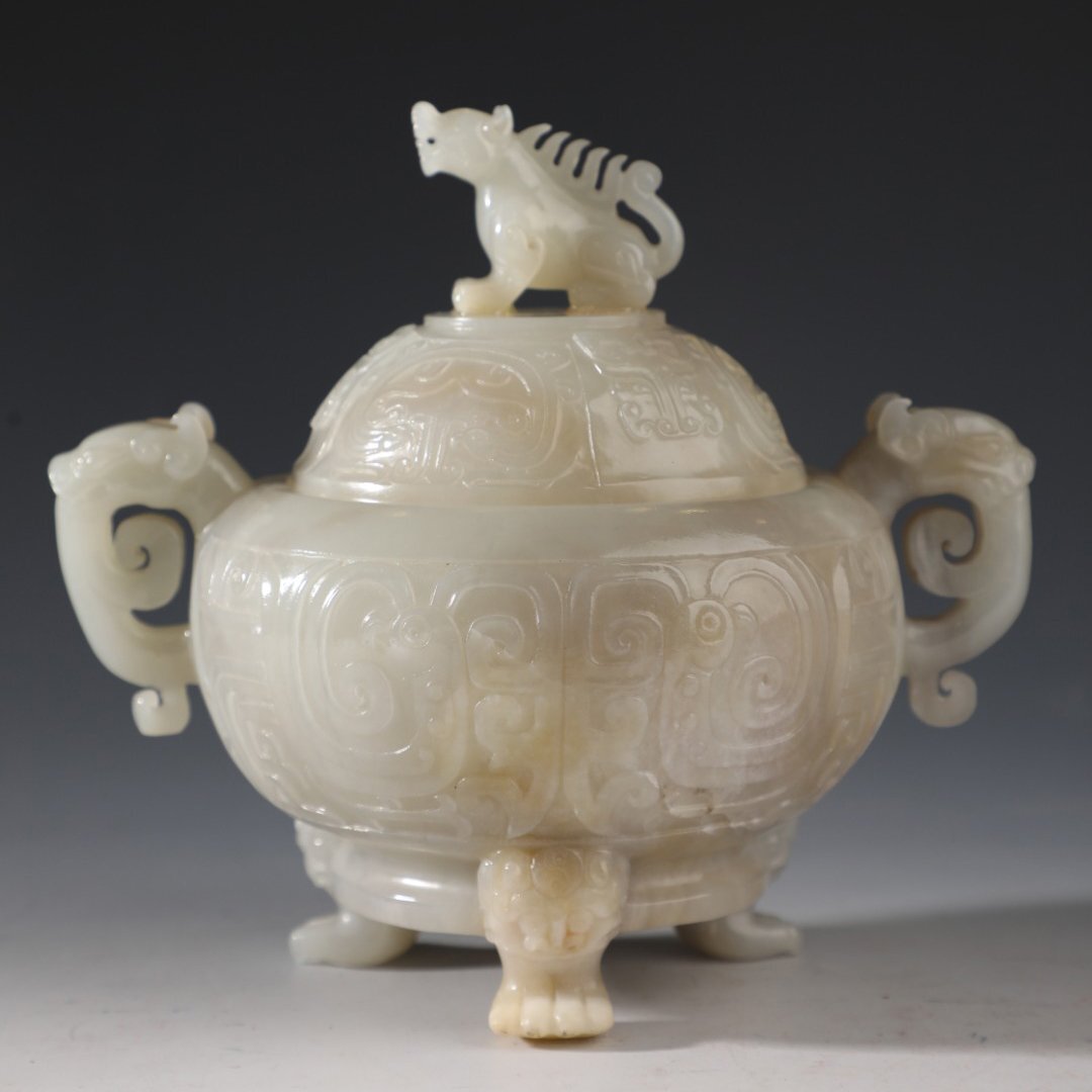 流】中国美術 砡彫刻爵置物 JJ371|東洋彫刻 流】中国美術 砡彫刻爵置物 JJ371|東洋彫刻
