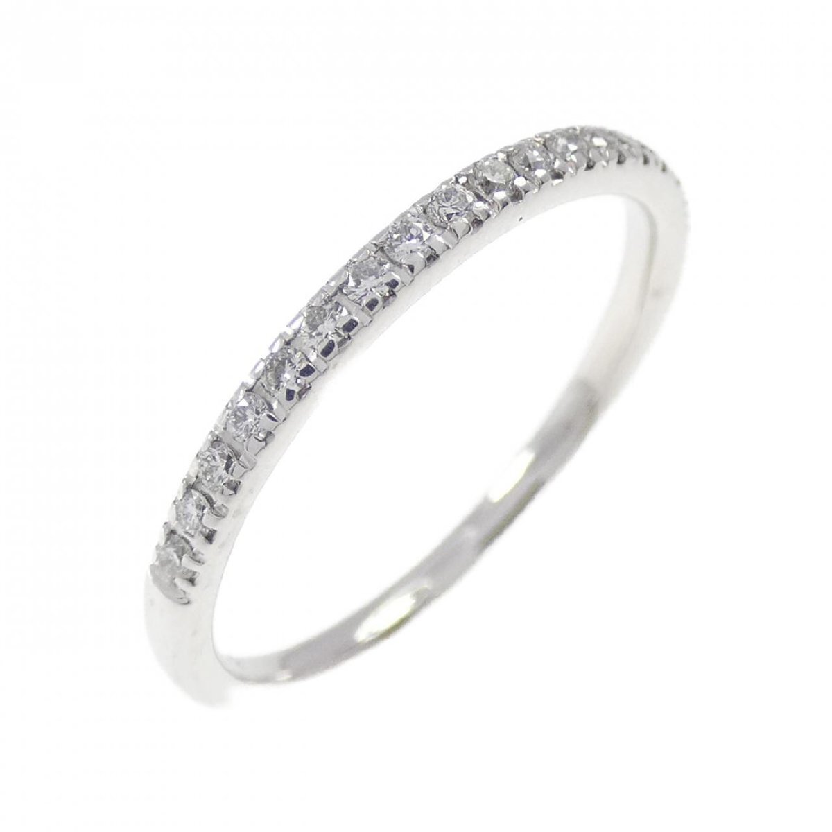K18WG половина Eternity бриллиантовое кольцо 0.12CT