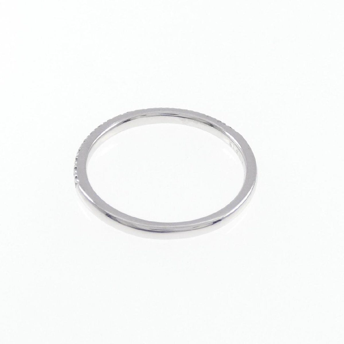 K18WG половина Eternity бриллиантовое кольцо 0.12CT