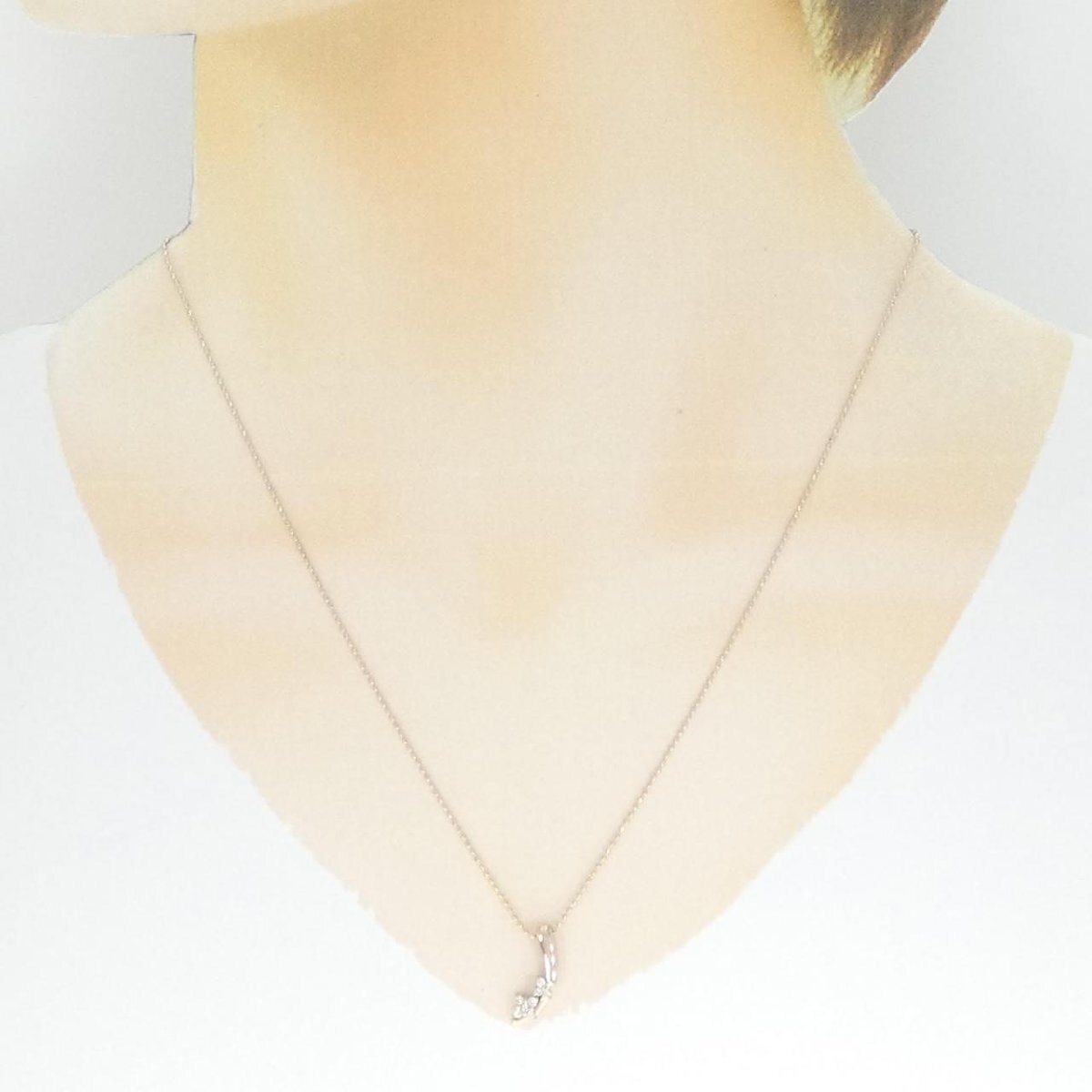 K18PG цветок бриллиантовое колье 0.09CT