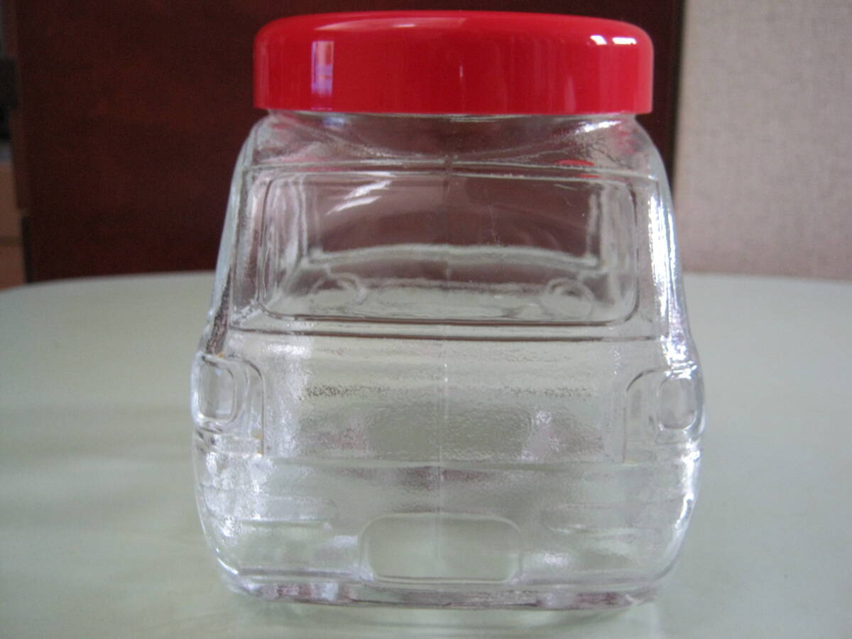 ミスタードーナツ【びんびんキャロル（２代目オートザム　キャロル型）オサムグッズ（原田　治）キャンディポット　ガラス製1991年】②_画像5