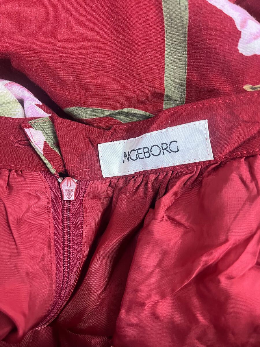 INGEBORG インゲボルグ　ピンクハウス　花柄　ロングスカート　ボトムス　S_画像4