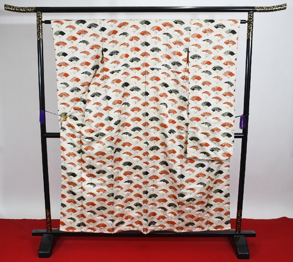 振袖 成人式 結婚式 扇 扇子 並び 金糸 身丈１５０cm 裄丈６２cm ★着物 f-1007 桜庭呉服店
