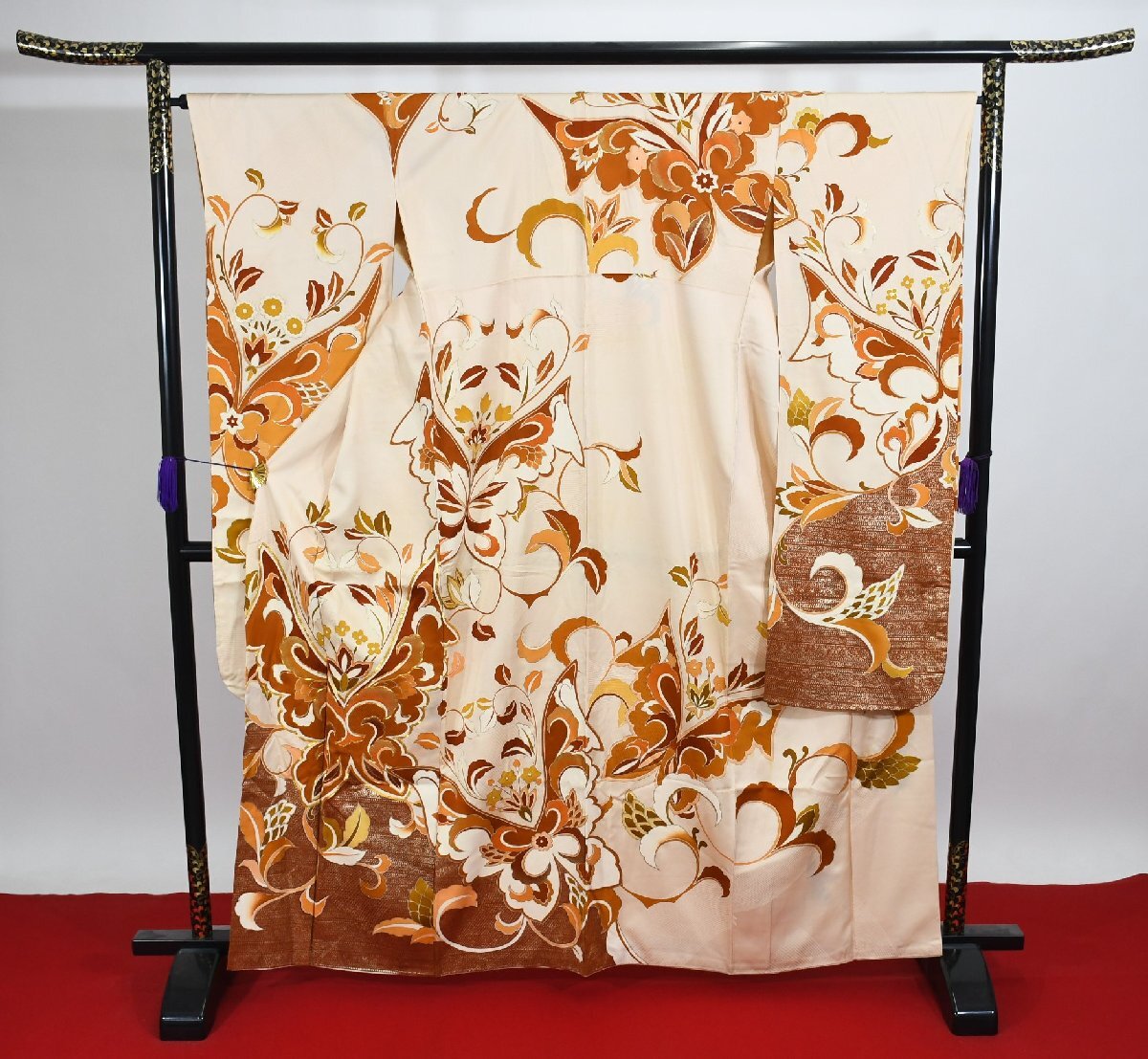 振袖 成人式 結婚式 唐花 身丈156cm 裄丈66cm ★着物 f-968 桜庭呉服店