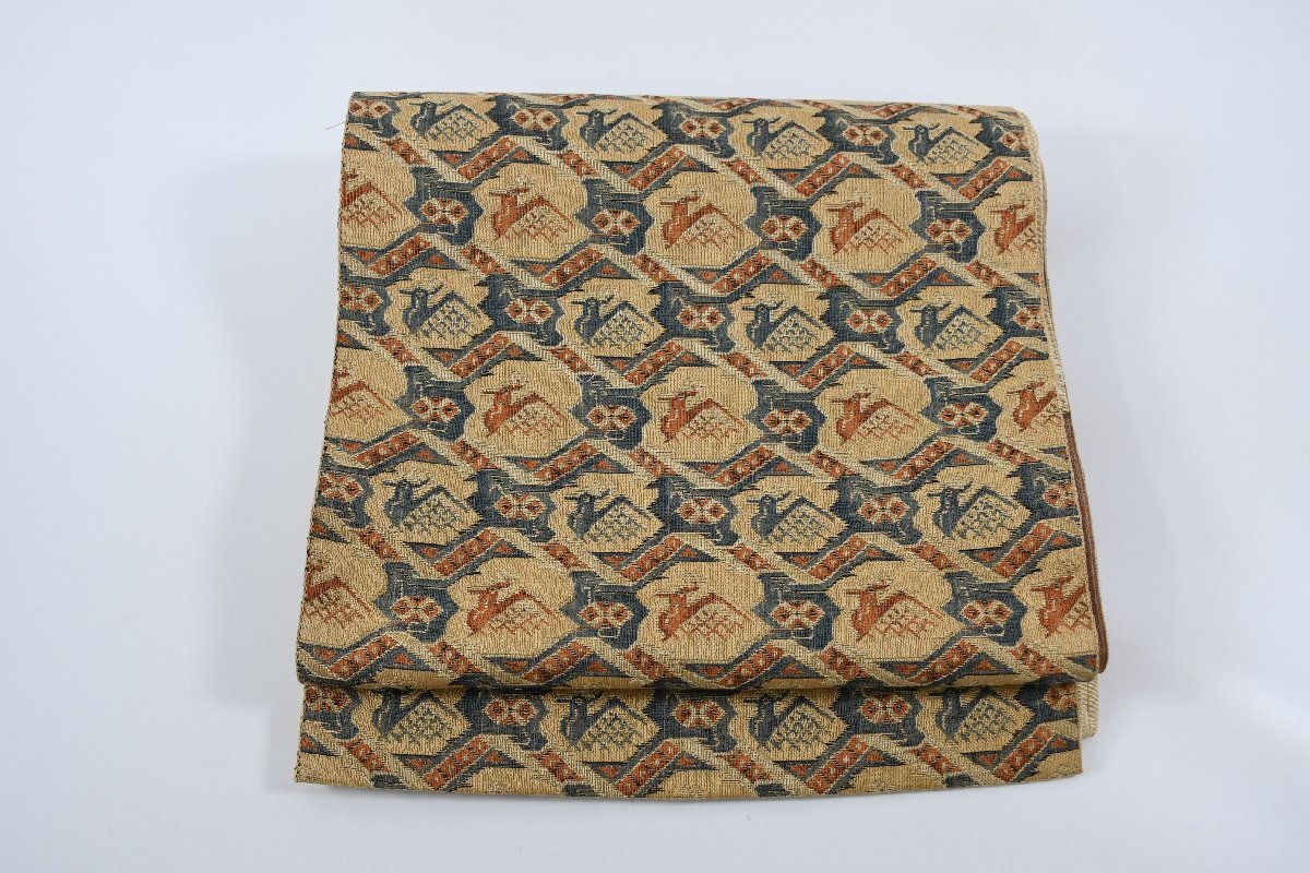 袋名古屋帯 有栖川文様 鹿 帯丈410cm ★着物屋 ne-13468 桜庭呉服店_画像5