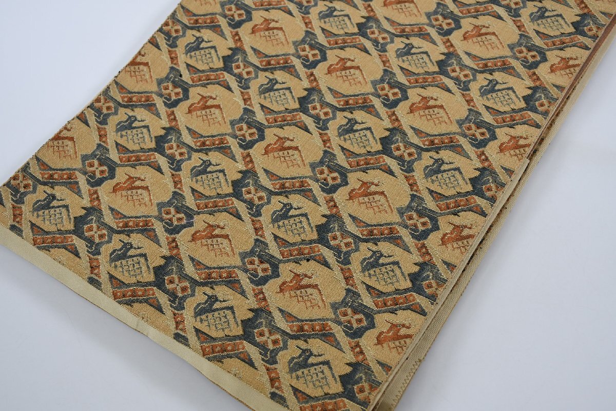 袋名古屋帯 有栖川文様 鹿 帯丈410cm ★着物屋 ne-13468 桜庭呉服店_画像4