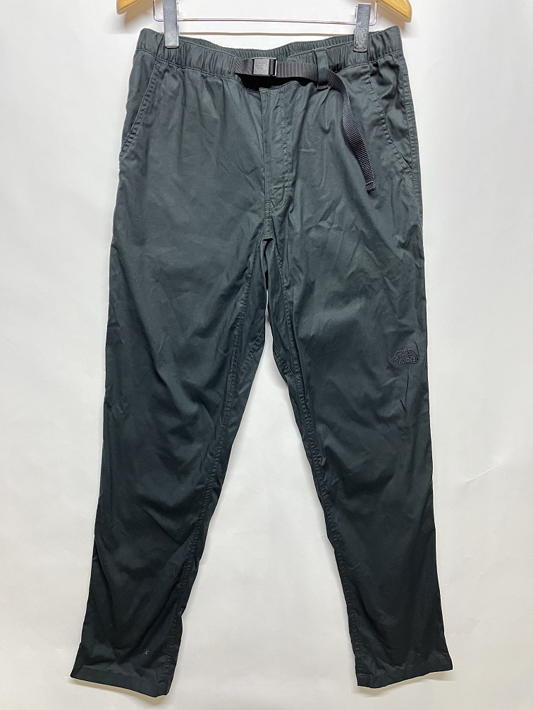 綺麗 正規品 THE NORTH FACEノースフェイス 麻混 ストレッチ コットンオックスライトパンツ黒 XL