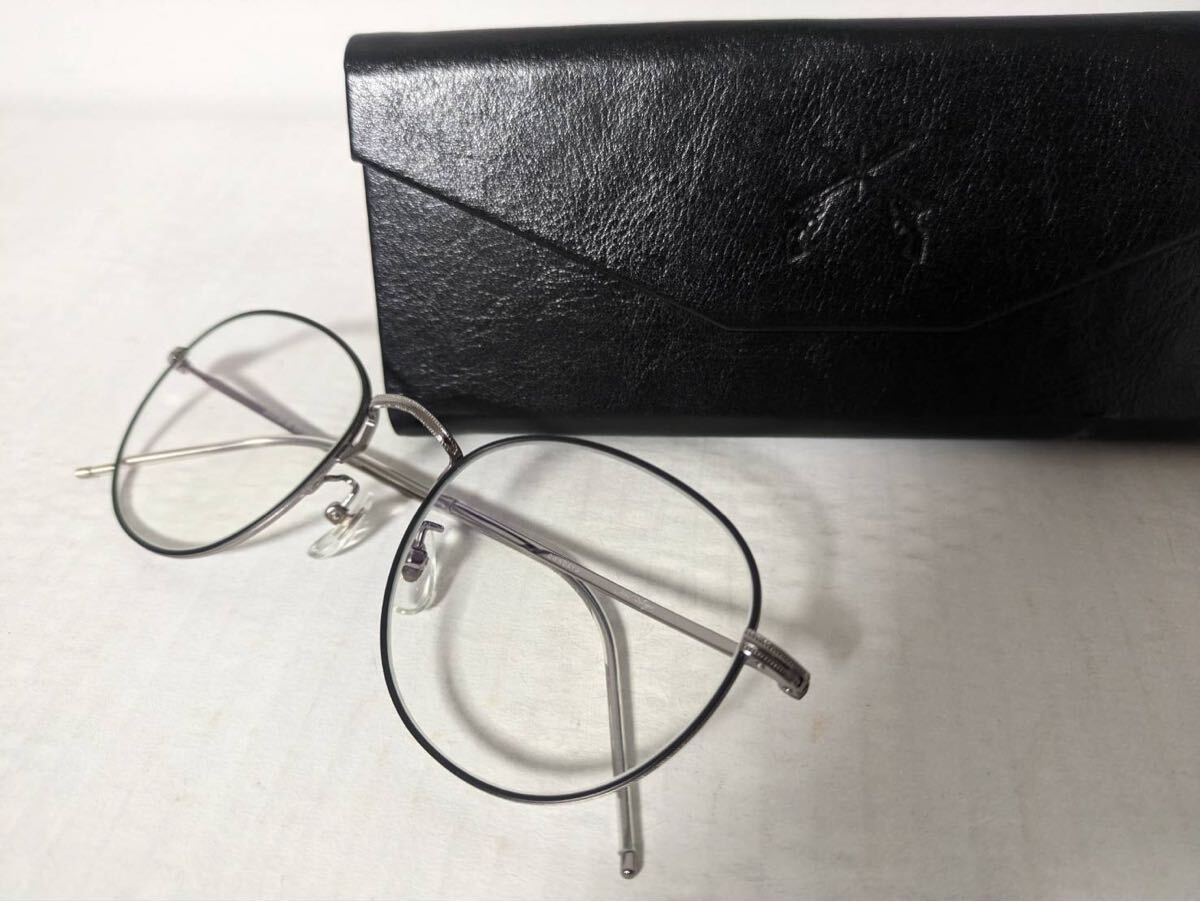 美品 OWNDAYS John Dillinger Round Metal Frame Non-Prescription Glasses ラウンドメタルフレーム度なし眼鏡