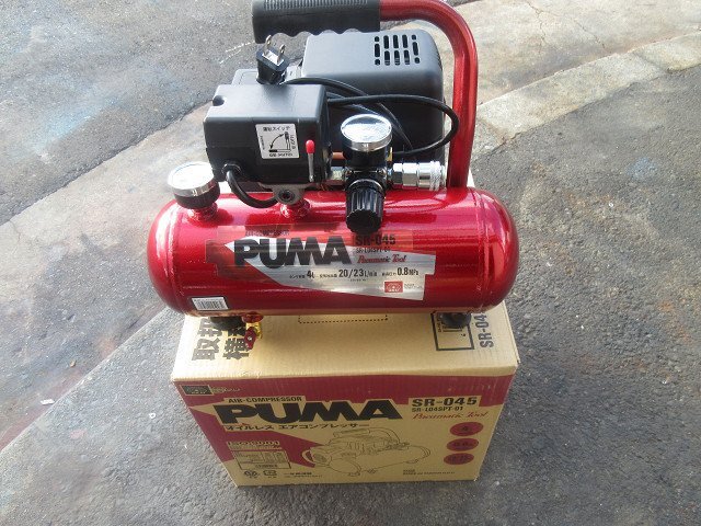 ▲▽8681　SK11　藤原産業　PUMA（7）　オイルレス　エアコンプレッサー　SR-045　SR-L04SPT-01△▼