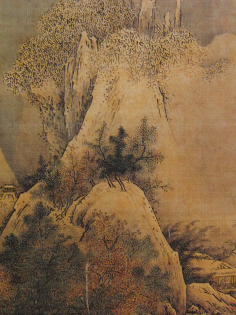 雪舟、四季山水図 冬、希少な額装用画集より、新品高級額装付、状態良好 雪舟、【四季山水図 冬】、希少な額装用画集より、新品額装付