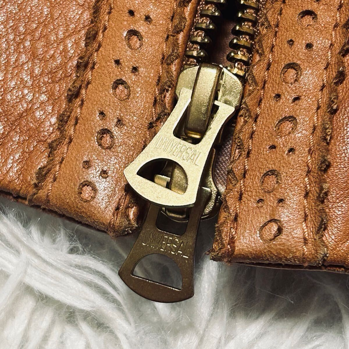 ナノユニバース 羊革 ライダースジャケット シングル レザー ブラウン L nano・universe ラムレザーライダース,LARGE,ブラウン