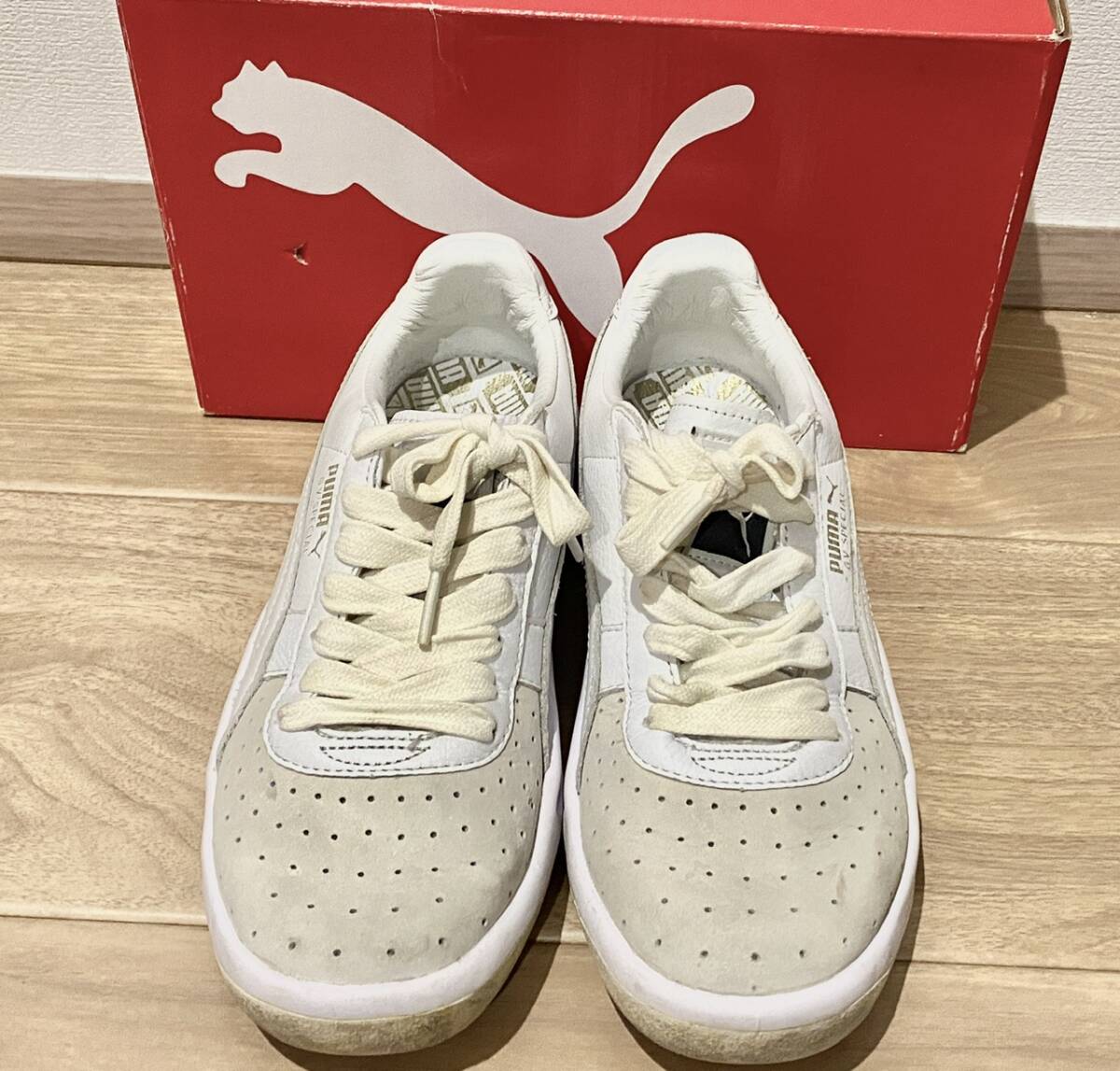 ★美品★PUMA プーマ GV SPACIAL Casual GVスペシャル カジュアル 361128-01 25.0cm ホワイト/オフホワイト