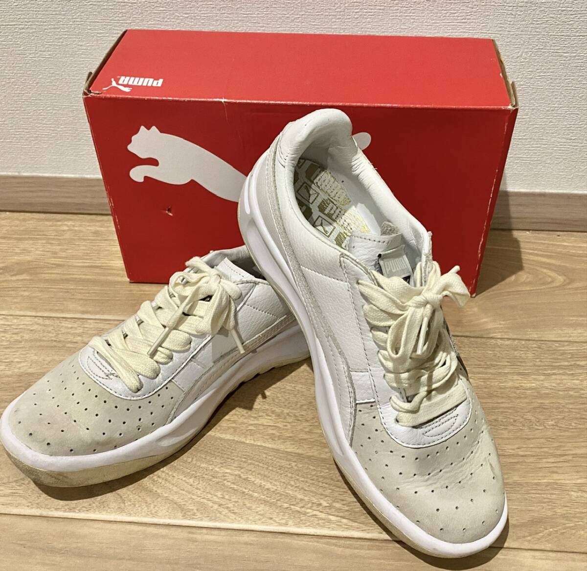 ★美品★PUMA プーマ GV SPACIAL Casual GVスペシャル カジュアル 361128-01 25.0cm ホワイト/オフホワイト