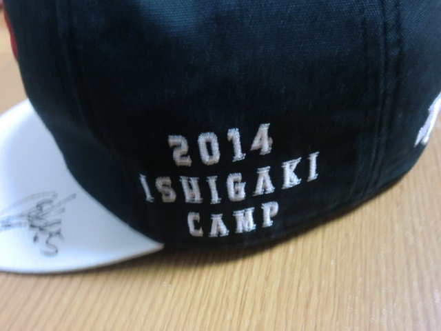 ロッテ マリーンズ 2014 ISHIGAKI CAMP 伊志嶺翔大 直筆サイン入り キャップ SIZE:フリー 