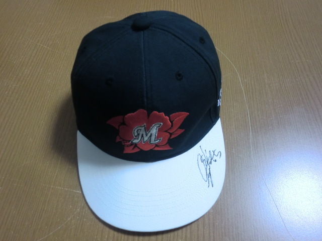 ロッテ マリーンズ 2014 ISHIGAKI CAMP 伊志嶺翔大 直筆サイン入り キャップ SIZE:フリー 