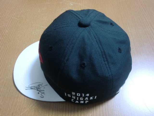 ロッテ マリーンズ 2014 ISHIGAKI CAMP 伊志嶺翔大 直筆サイン入り キャップ SIZE:フリー 