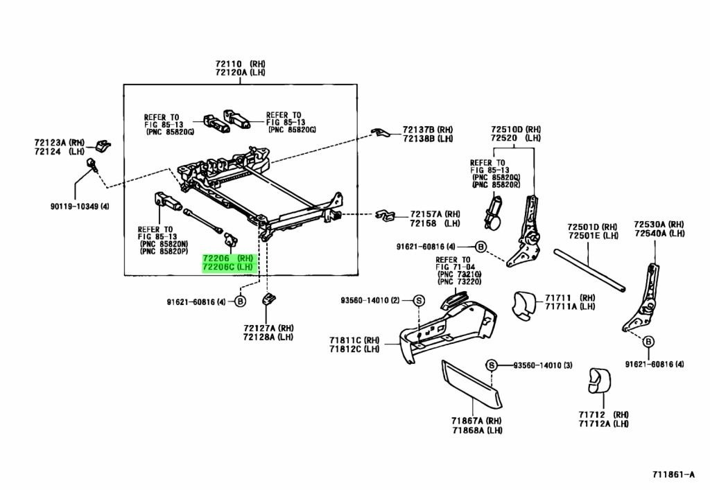  новый товар Toyota оригинальный 14 140 серия Crown Majesta автоматическое сиденье housing 2 шт. комплект водительское сиденье пассажирское сиденье JDM Crown Majesta Power Seat Housing