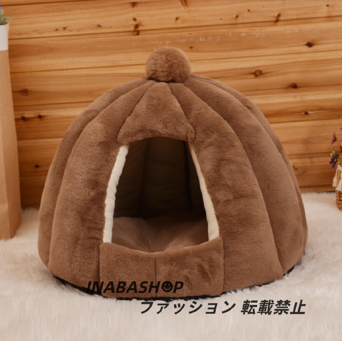貓ハウス ペットベッド 冬用 暖かい もこもこ 貓用 ベ ッド 小型犬 キャットハウス クッション 寢床 ペットハウス 冬寒さ対策 眠れる休憩所