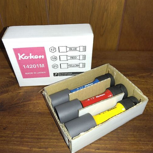 新品 ko-ken コーケン 山下工業研究所 インパクトホイールナット用ソケット（薄肉） 17/19/21mmセット