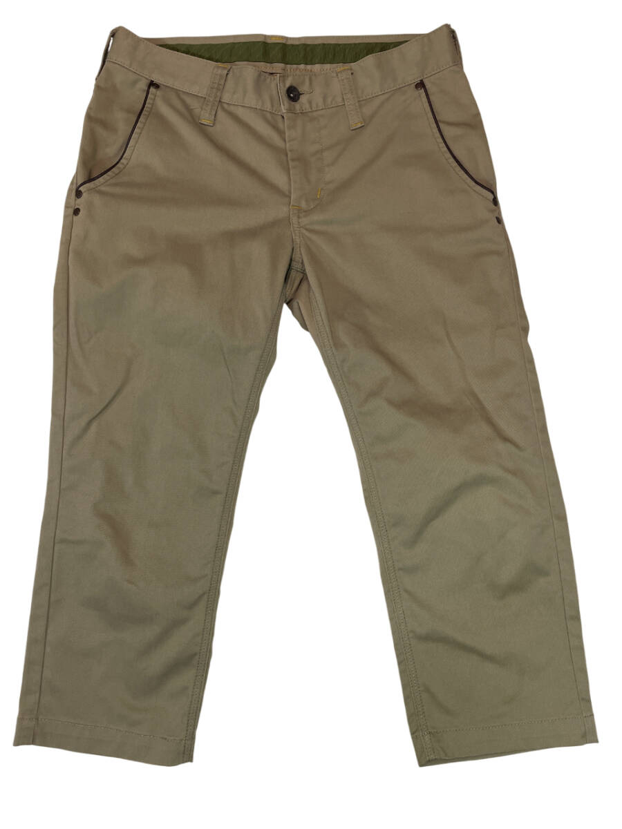 EDWIN エドウィン K41391 siz.S (約81cm W32相當(dāng)) XV KHAKI チノパンツ クロップドパンツ メンズ コットンパンツ