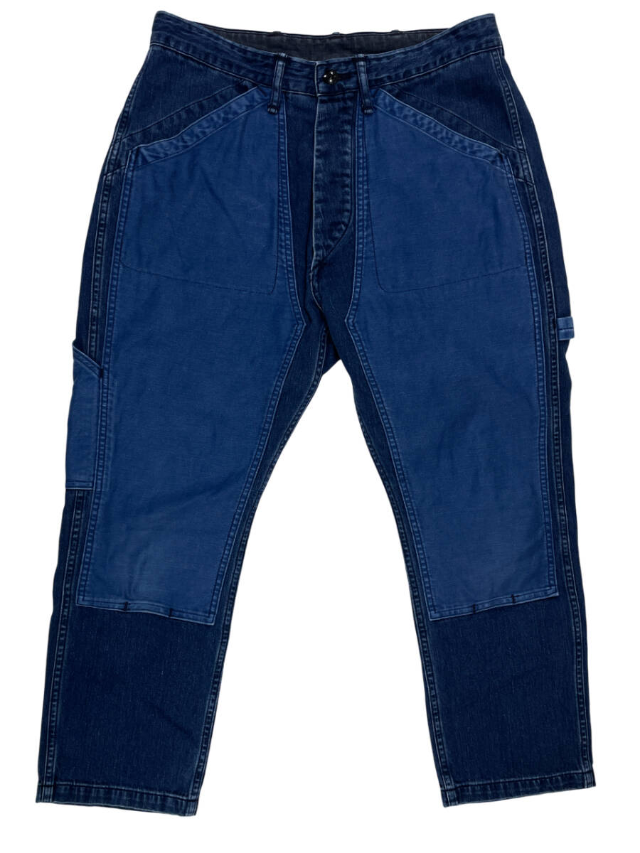 CANTON OVERALLS ダブルニーセルビッチデニム ワイドワークジーンズ CANTON OVERALLS ダブルニーセルビッチデニム ワイドワークジーンズ