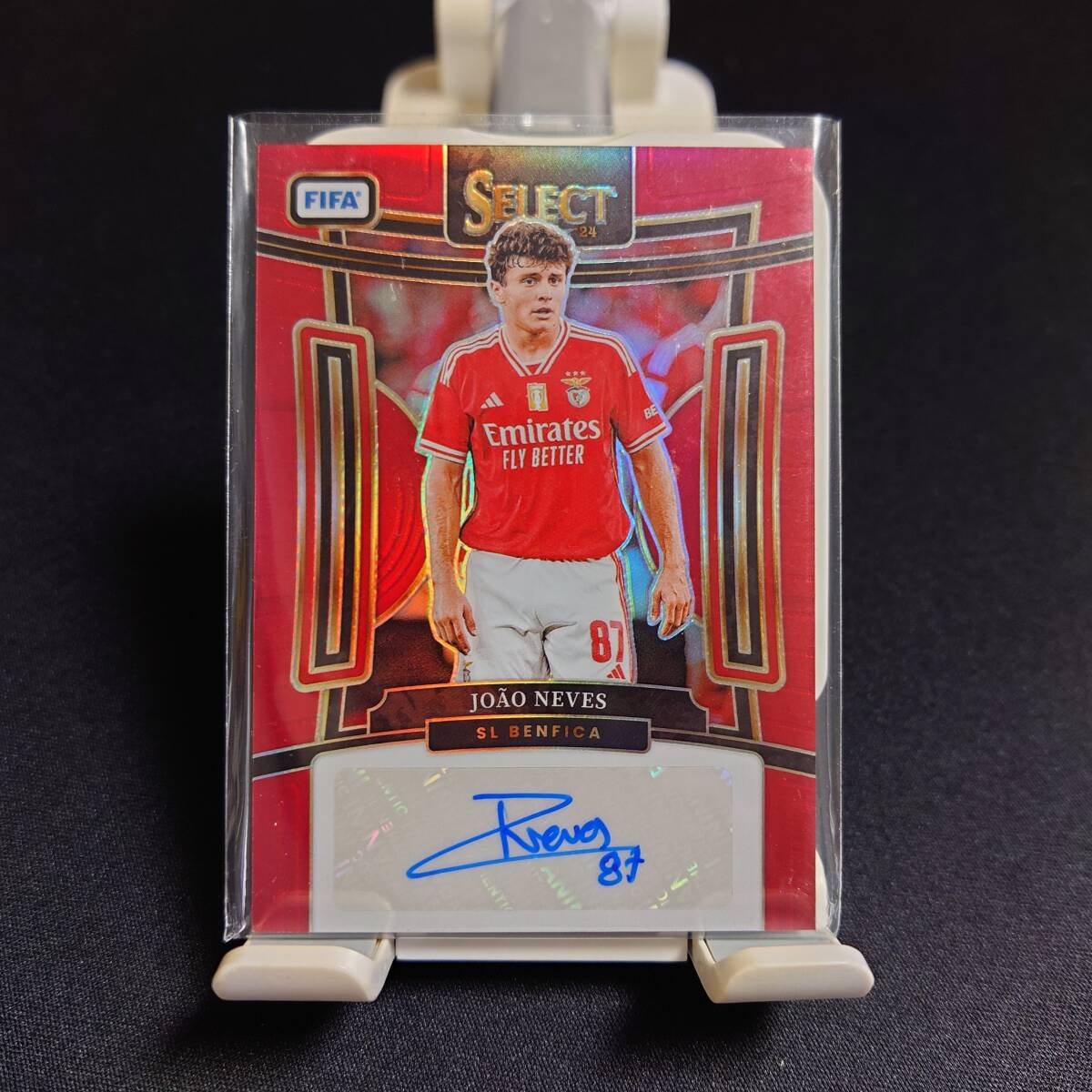 Joao Neves 直筆サイン 2023-24 Panini Select FIFA Prizm Auto ＃S-JN SL Benfica ジョアン・ネヴィス