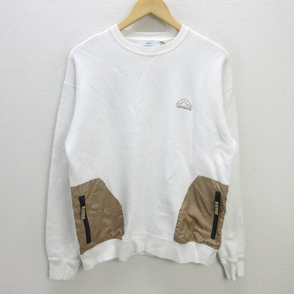 G■コーエン/COEN enjoyeasychic スウェットシャツ/トレーナー【L】白/men's/52【中古】■