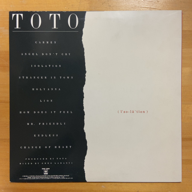TOTO ISOLATION LP