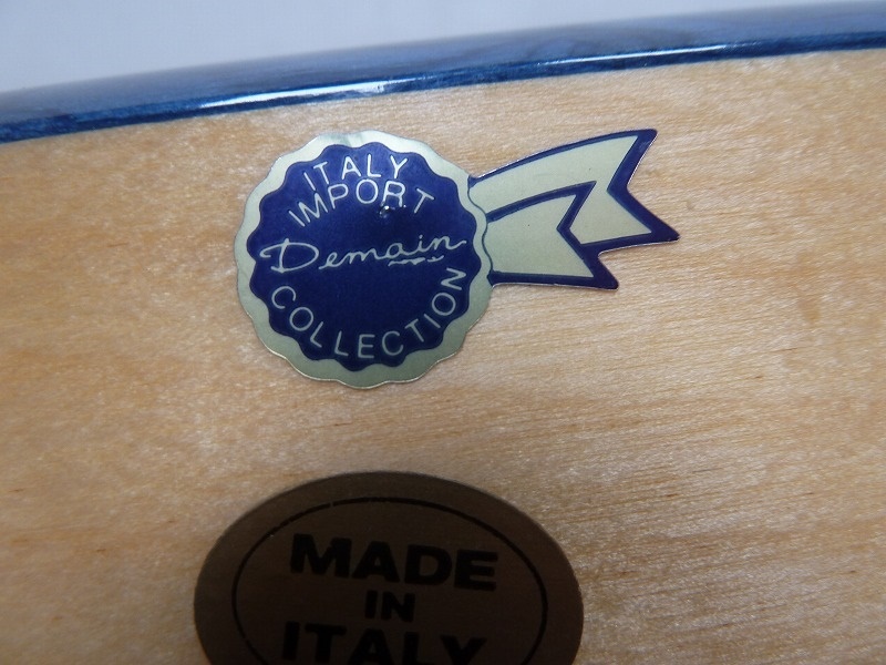 (*BM)MADE IN ITALY/ Италия производства Demaindo man музыкальная шкатулка дерево .. темно-синий o-sore Mio O sole mio под старину ювелирные изделия кейс 