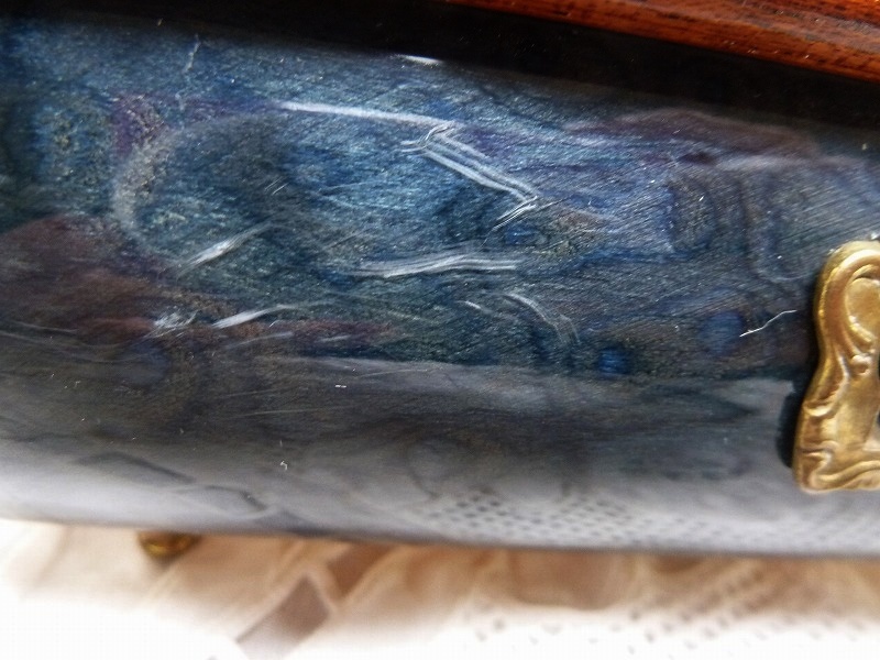 (*BM)MADE IN ITALY/ Италия производства Demaindo man музыкальная шкатулка дерево .. темно-синий o-sore Mio O sole mio под старину ювелирные изделия кейс 