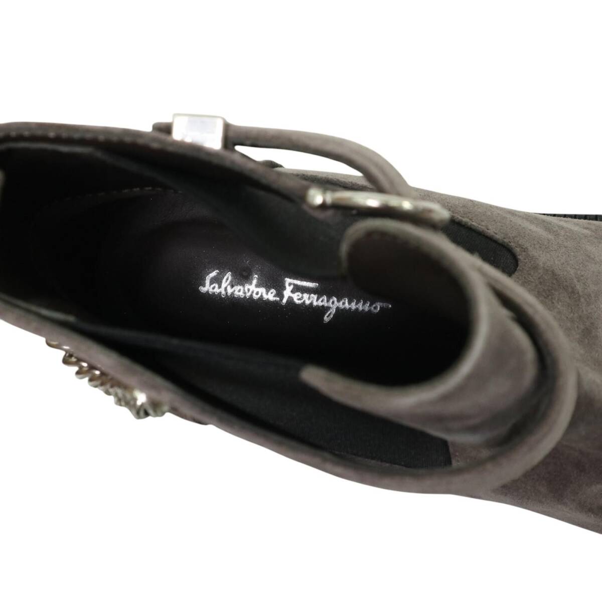 Salvatore Ferragamo フェラガモ　スエードサイドゴアブーツ＊
