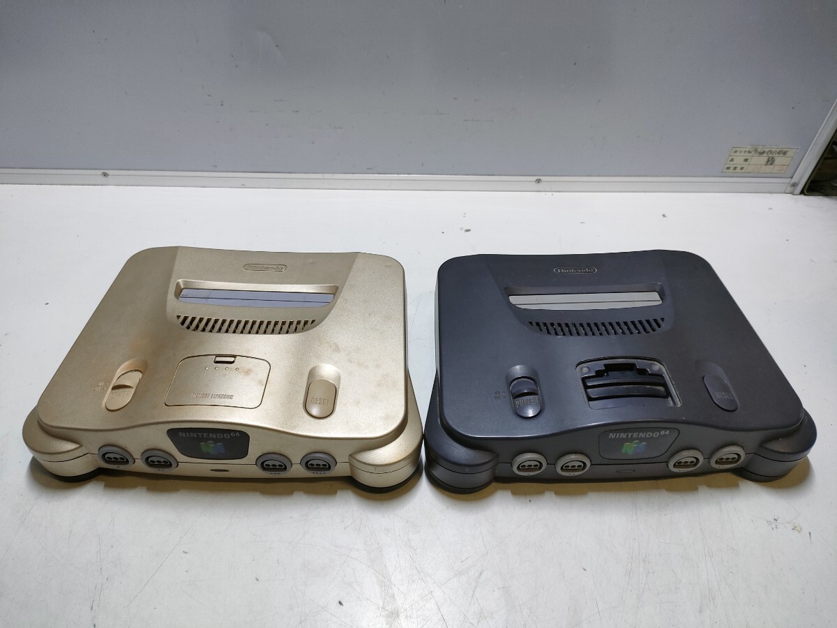 C14(中古現状、即発送 ）任天堂 Nintendo ニンテンドー64 NUS-001 2台セット動作未確認 ジャンク扱い