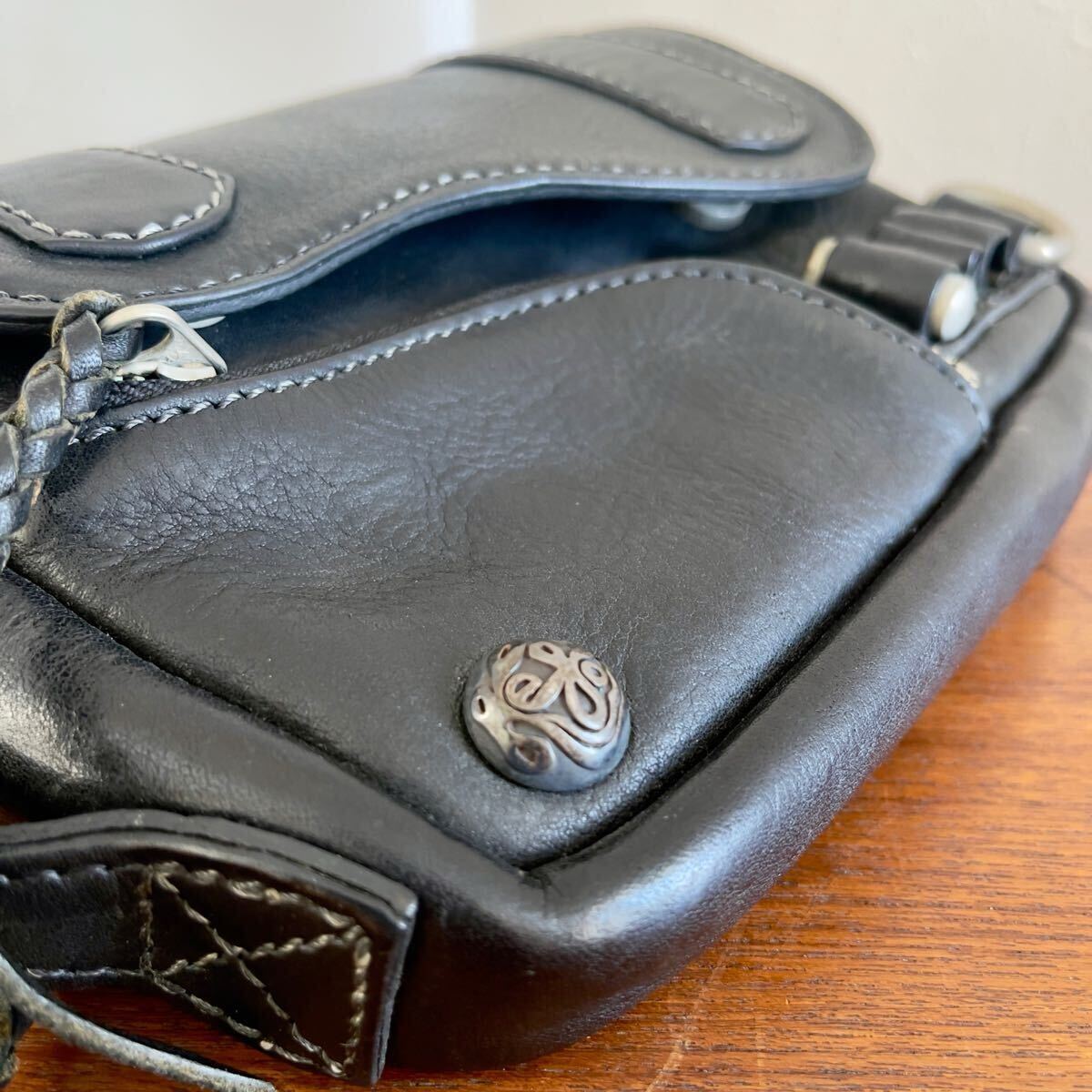 新品】KETO ウエストポーチ ボディバッグ ケト コンチョ 新品】KETO ウエストポーチ ボディバッグ ケト コンチョ