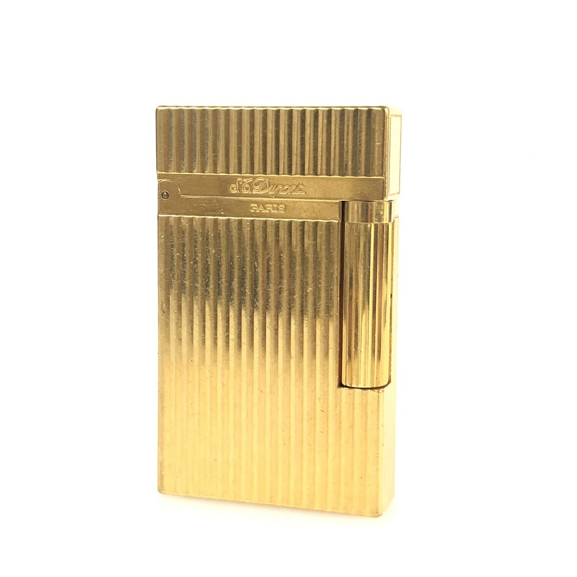 【ITQ2NUHEW6Q0】S.T. DUPONT デュポン ガスライター ゴールド ローラー式 喫煙具 