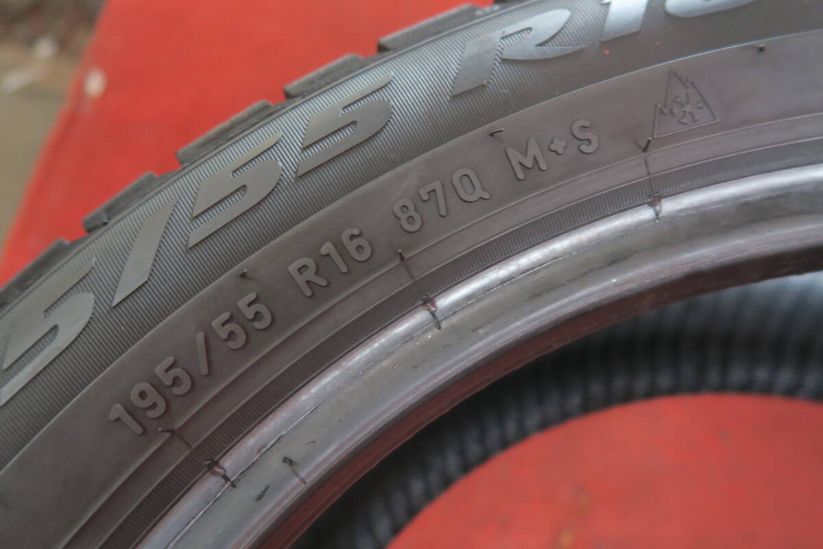 1AB663 * зимние шины 2 шт * 195/55R16 PIRELLI ICE ASIMMETRICO * шероховатость гора 