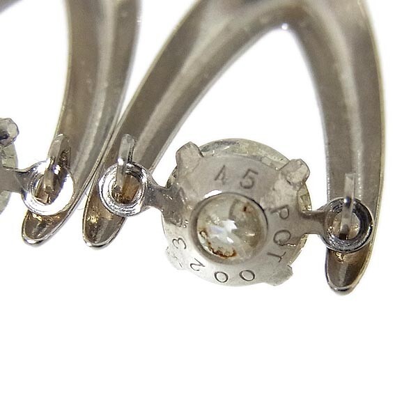 Pt900 クロスフォー社制ピアス D:0.70ct　1.2g