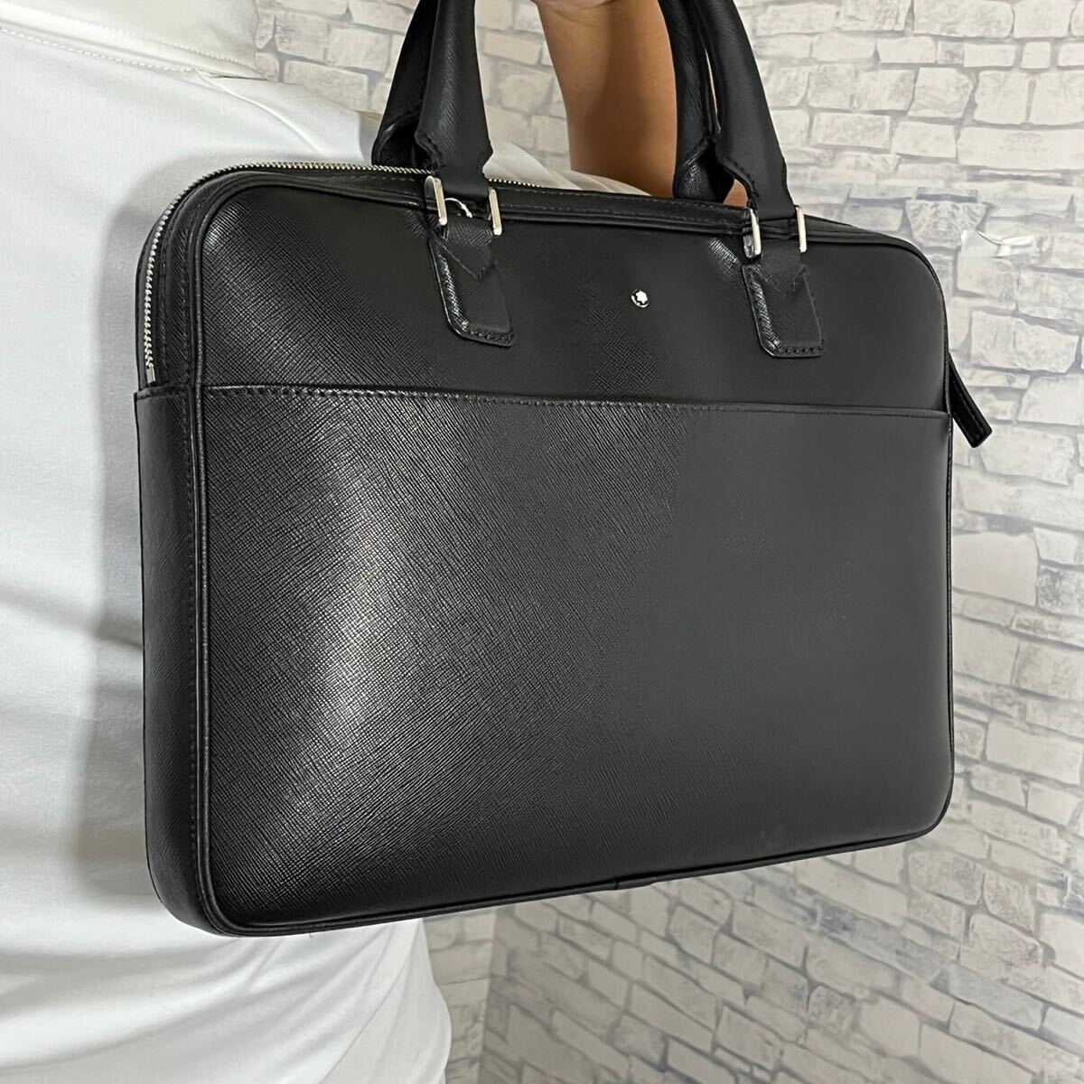 美品】Mont Blanc モンブラン メンズ ビジネスバッグ ブリーフ 美品】Mont Blanc モンブラン メンズ ビジネスバッグ ブリーフ