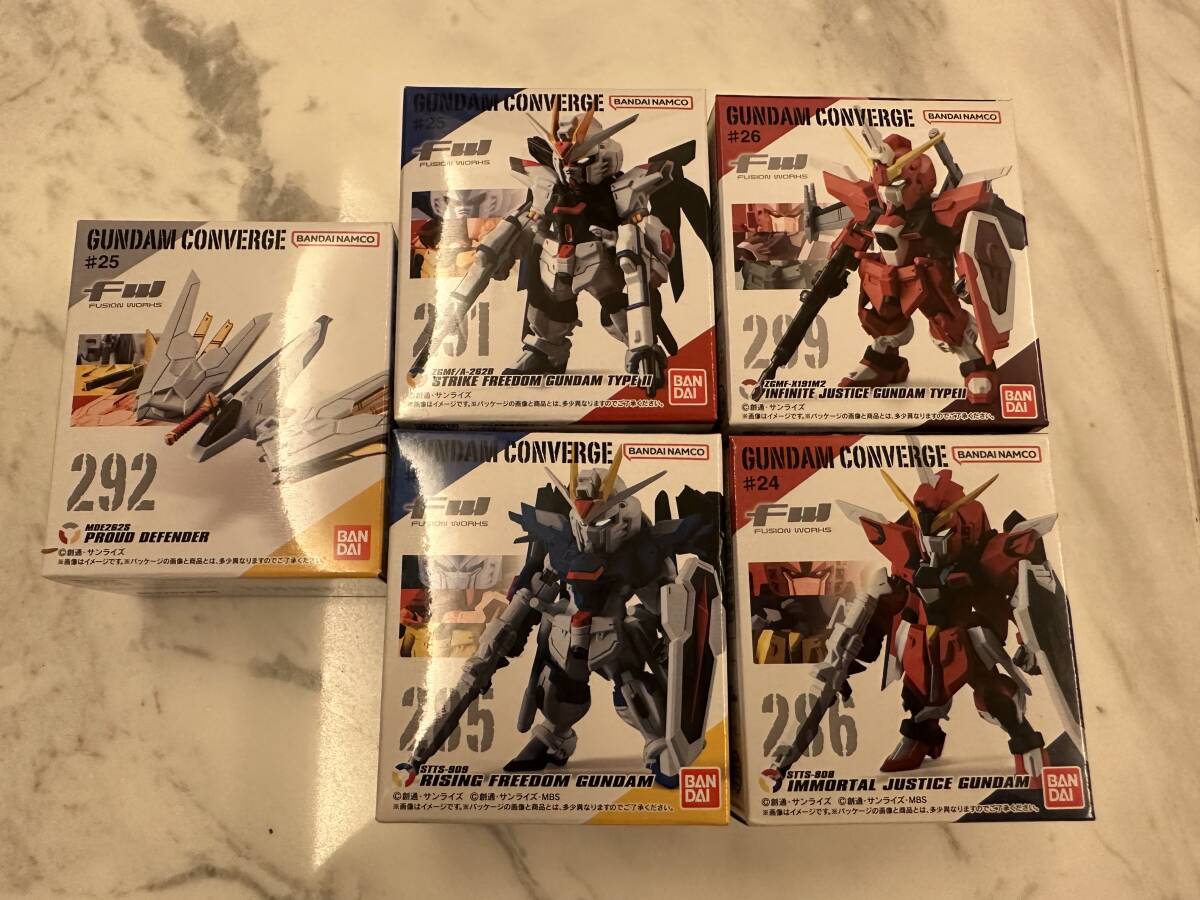 ガンダムコンバージ プラウドディフェンダー ライジングフリーダム イモータル インフィニット ジャスティス ストライクフリーダム 弐式 5P